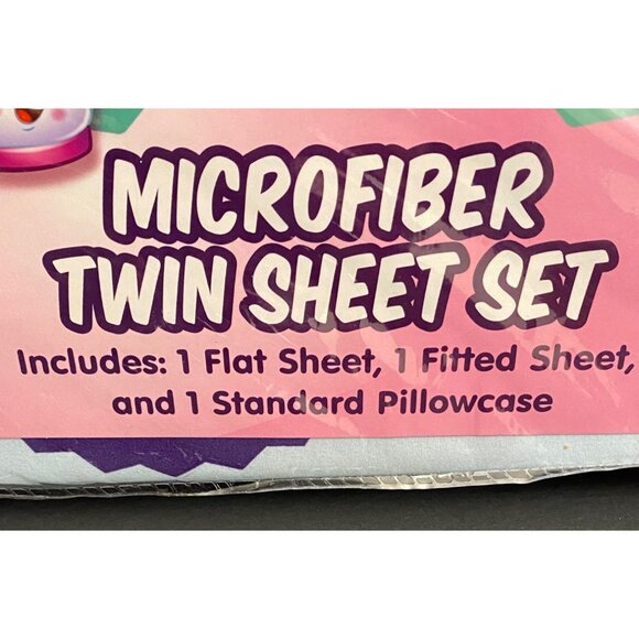Shopkins Microfiber Fun Colorful Toy Girl Adult Fan Twin Sheet Set of 3 bedsheet - Picture 3 of 6
